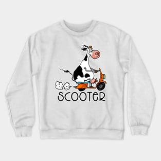 Scooter Cow Crewneck Sweatshirt